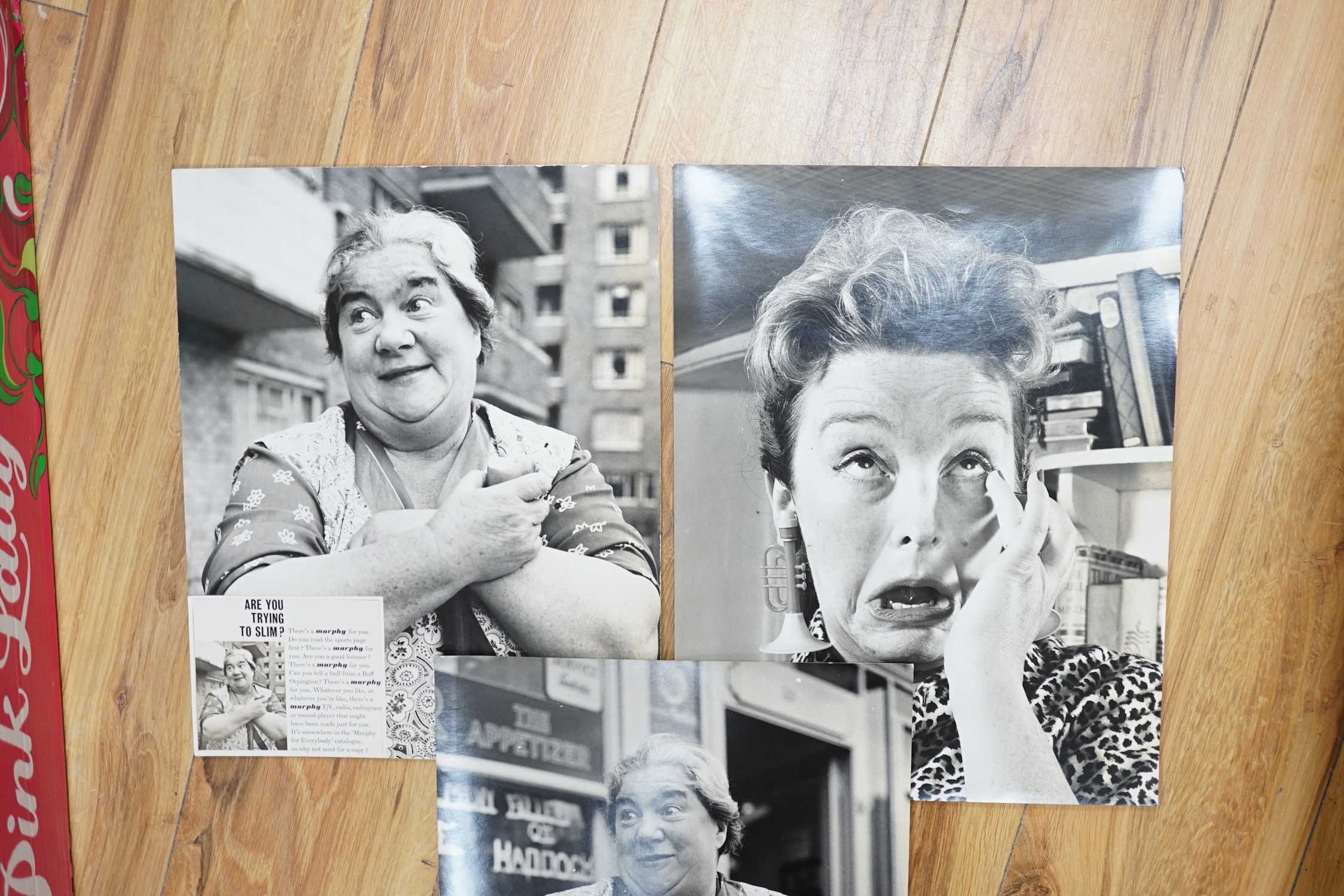 Bert Hardy, three black and white photographs, portraits, each stamped verso, largest 36 x 27cm, unframed. Condition - fair